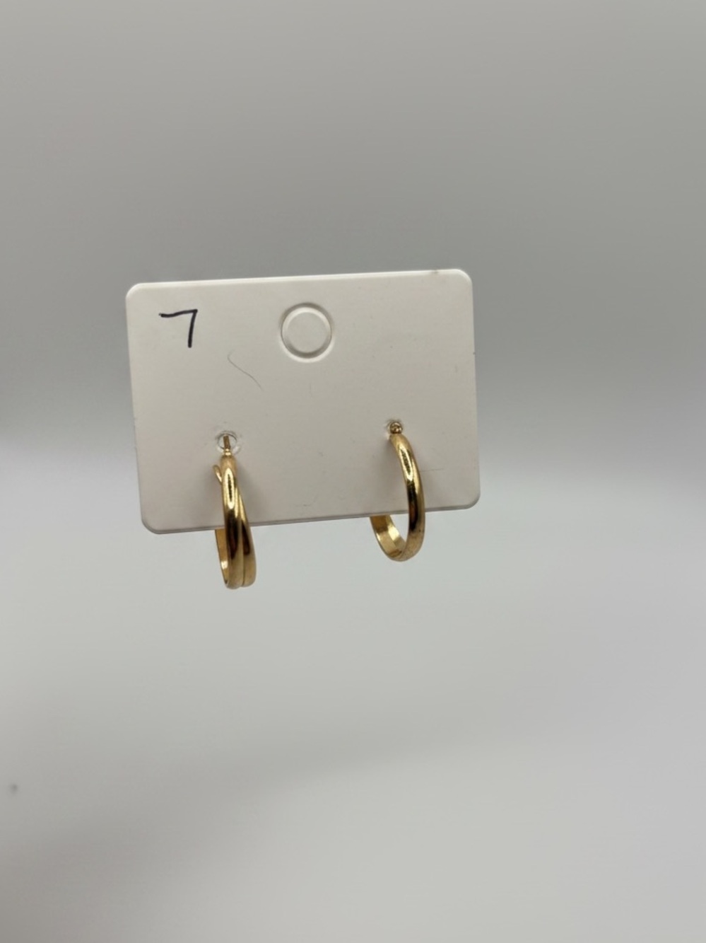 Gold Tone Hoop Earrings Classic Minimalist Everyday Hoops NWOT
